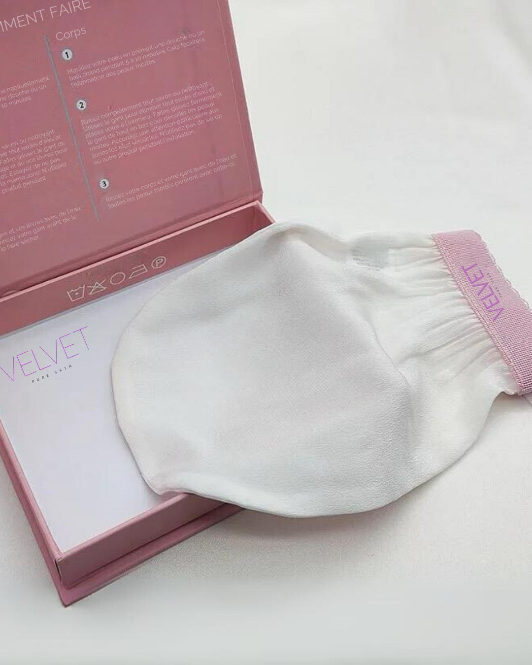 Duo de gants exfoliants en soie